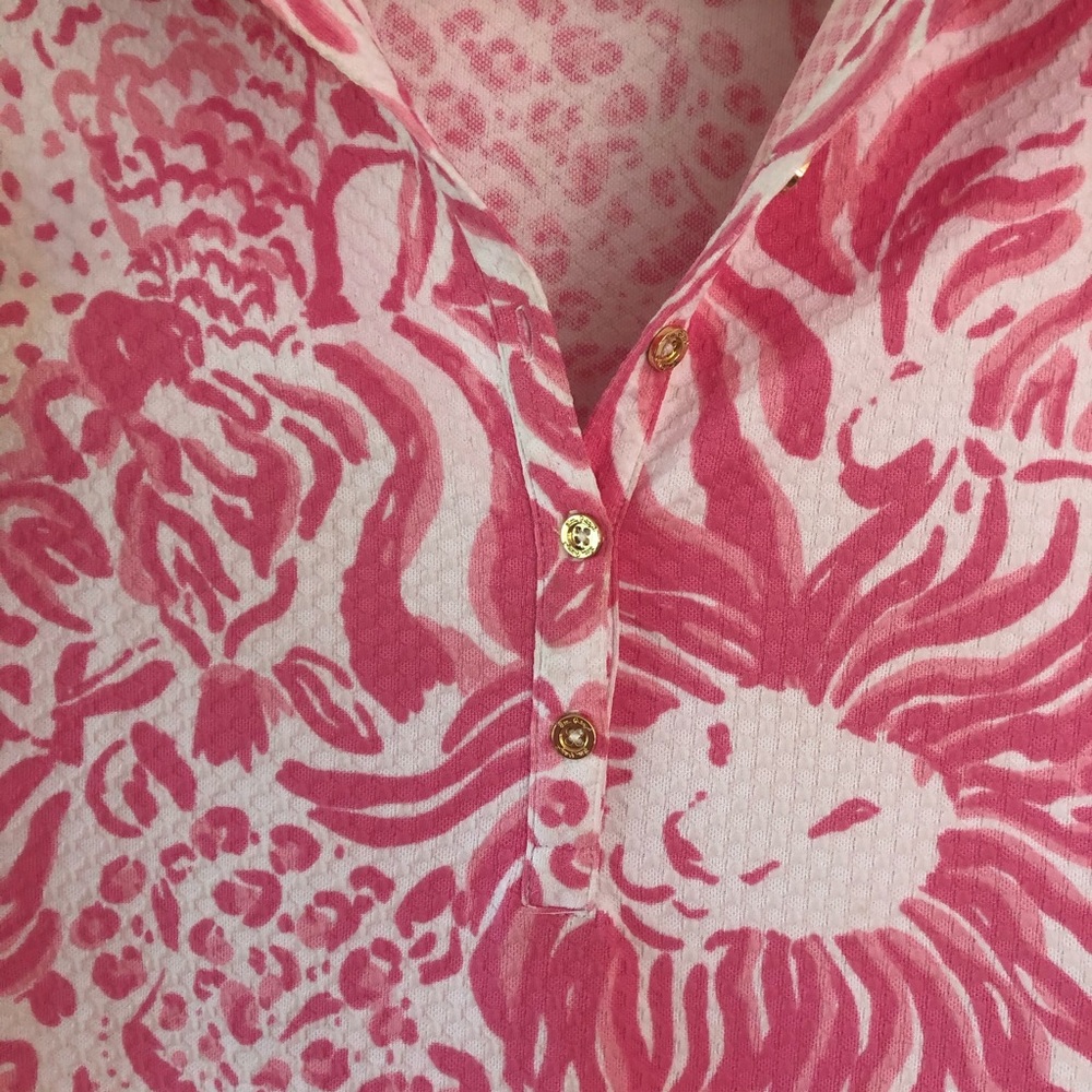 Lilly Pulitzer Pink & White Collared Floral-Print Mini Dress - Picture 8 of 8